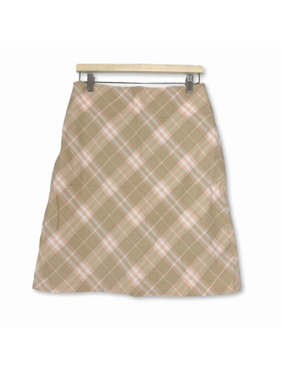 Burberry Dresses & Skirts - Burberry London Tan Pink Nova Check Plaid A-Line Skirt Women's Size 8 Heritage